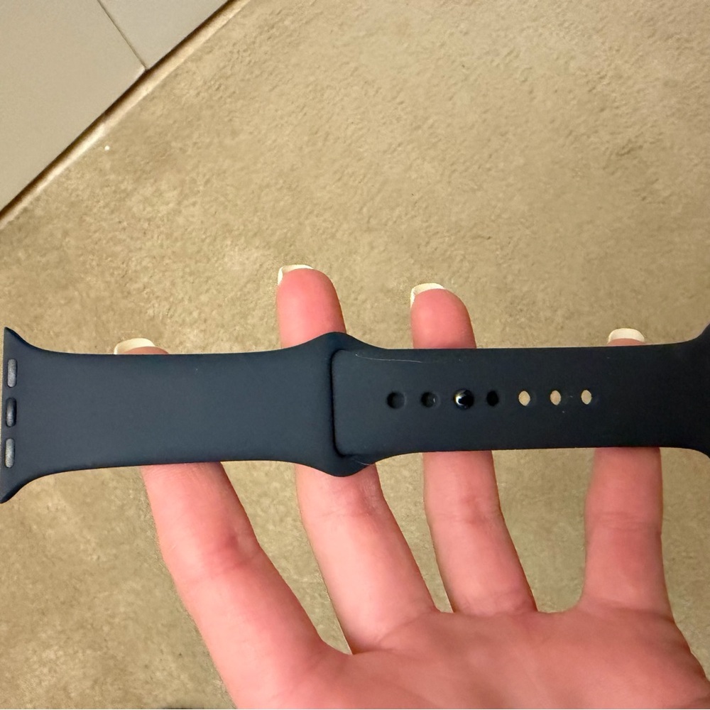 Navy Silicone Apple Watch Style Band